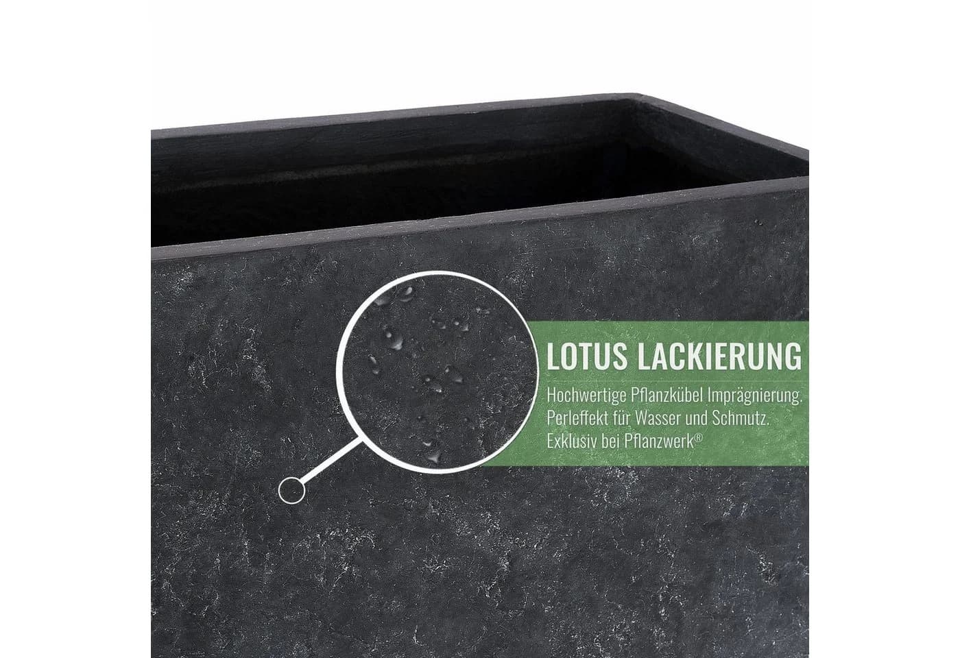 Pflanzwerk® Pflanzkübel CUBE Premium Fiberglas Blumenkübel Frostbeständig Anthrazit - Bild 4