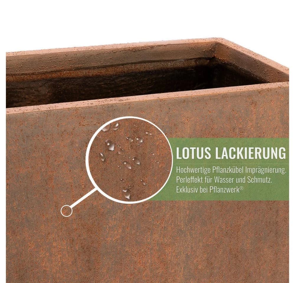 Pflanzwerk® Pflanzkübel CUBE Premium Anthrazit Fiberglas - Bild 3