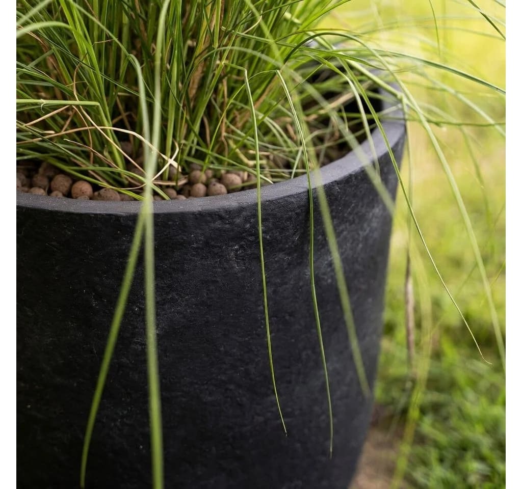 Pflanzwerk® Pflanzkübel CUP Premium Fiberglas Schwarz Frostbeständig