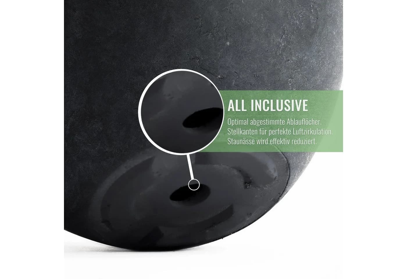 Pflanzwerk® Pflanzkübel CUP Premium Fiberglas Schwarz Frostbeständig - Bild 5