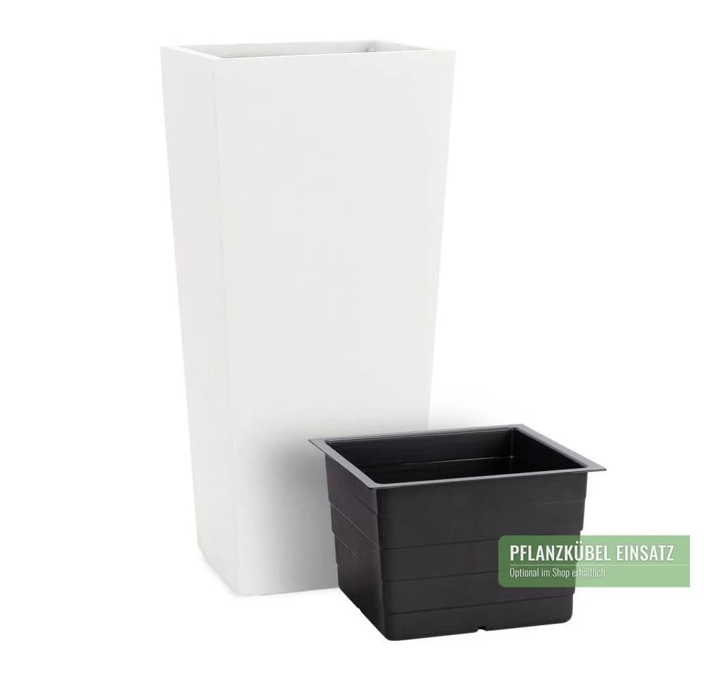 Pflanzwerk® Pflanzkübel CONIC Premium Fiberglas Pflanzsäule Weiss - Bild 3