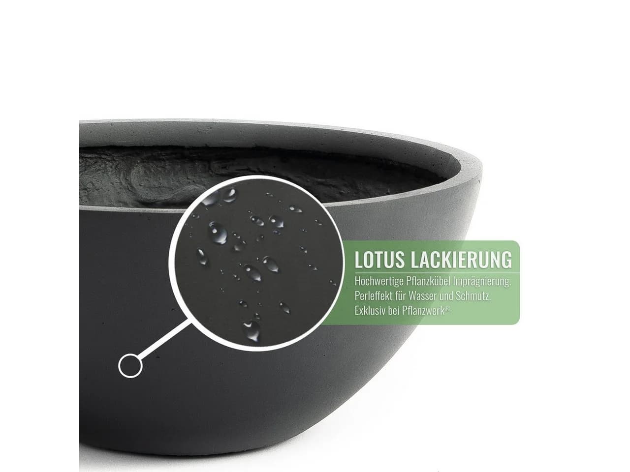Pflanzwerk® Pflanzschale BOWL Fiberglas Frostbeständig - Bild 5