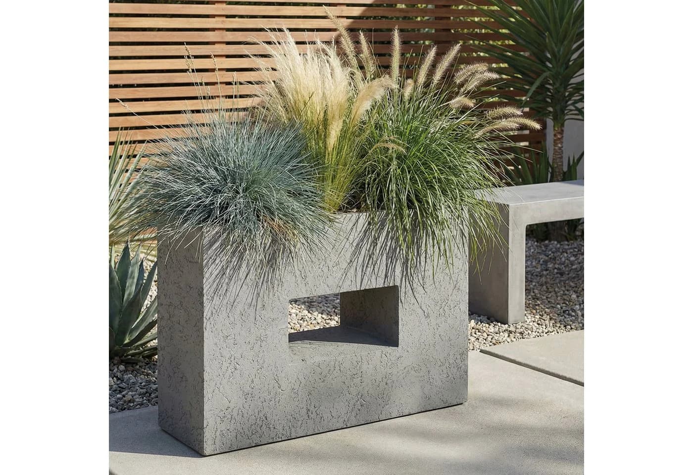Pflanzwerk® Pflanzkübel VISTA Lava Grau Fiberglas