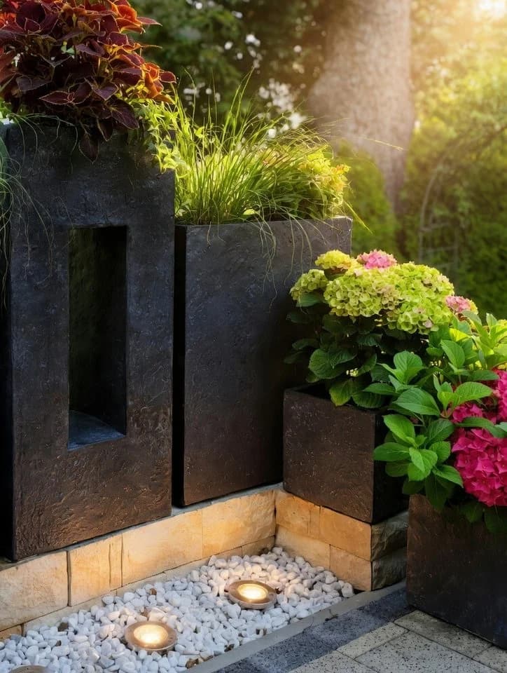 Pflanzwerk® Pflanzkübel DIVIDER Premium Blumenkübel Raumteiler Hochbeet Fiberglas