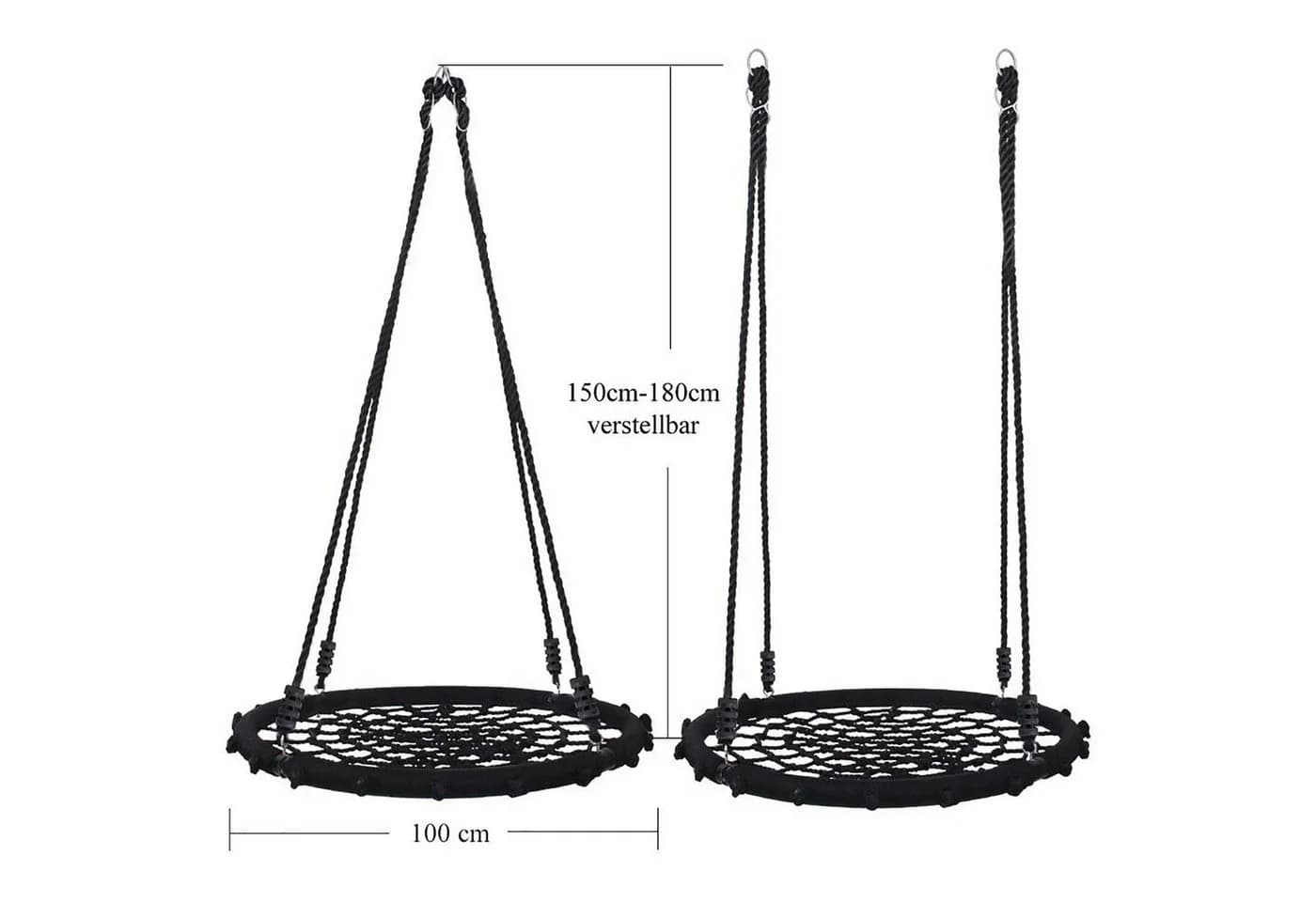 Yorbay Nestschaukel 300kg Belastung Outdoor Garten Schwarz - Bild 4