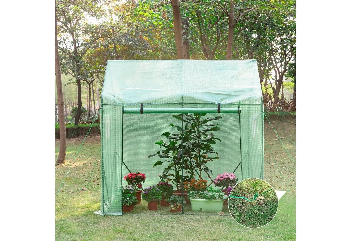 Yorbay Foliengewächshaus für Tomaten 200x140x200cm