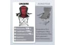 HOMECALL Campingstuhl Hochlehner Klappstuhl Rot Gepolstert Bild 5
