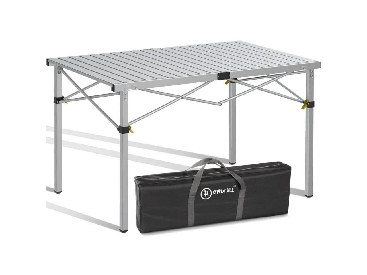 HOMECALL Klapptisch Campingtisch Aluminium Stahl Silber Weiß - Bild 2