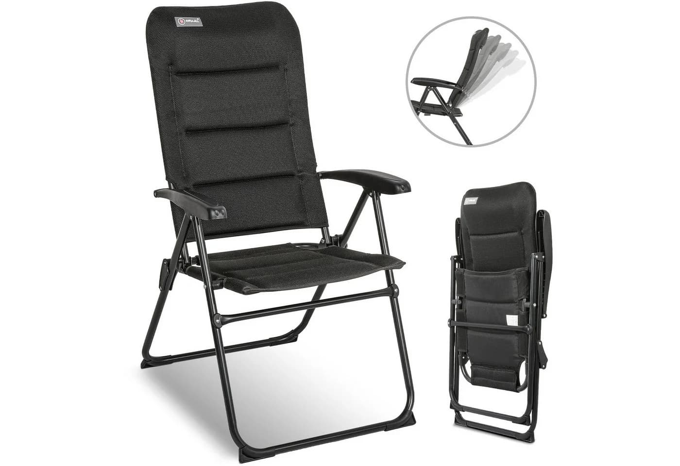 HOMECALL Gartenstuhl Hochlehner Campingstuhl Klappstuhl 5-fach Verstellbar - Bild 2