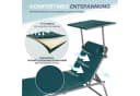 HOMECALL Gartenliege Sonnenliege Klappbar Aluminium Ozeanblau Bild 1