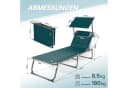 HOMECALL Gartenliege Sonnenliege Klappbar Aluminium Ozeanblau Bild 4