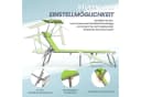 HOMECALL Gartenliege Klappbar Verstellbar Grün Aluminium Bild 3