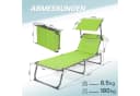 HOMECALL Gartenliege Klappbar Verstellbar Grün Aluminium Bild 4