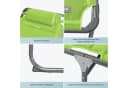 HOMECALL Gartenliege Klappbar Verstellbar Grün Aluminium Bild 5