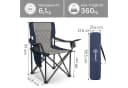 HOMECALL XXL Campingstuhl Blau Gepolstert 360kg Belastbar Faltbar Bild 1
