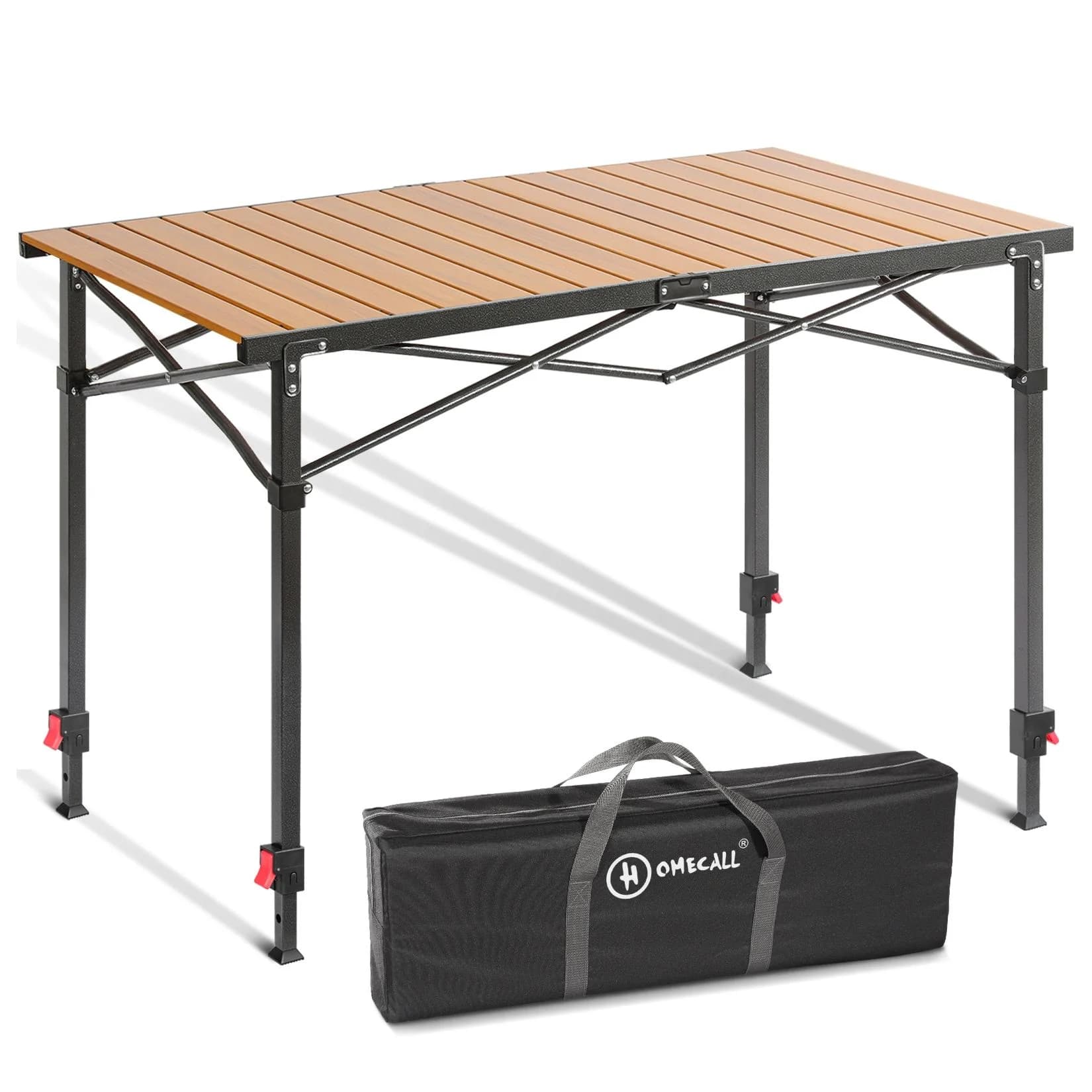 HOMECALL Klapptisch Campingtisch Höhenverstellbar Klappbar Balkontisch Gartentisch Tragbar