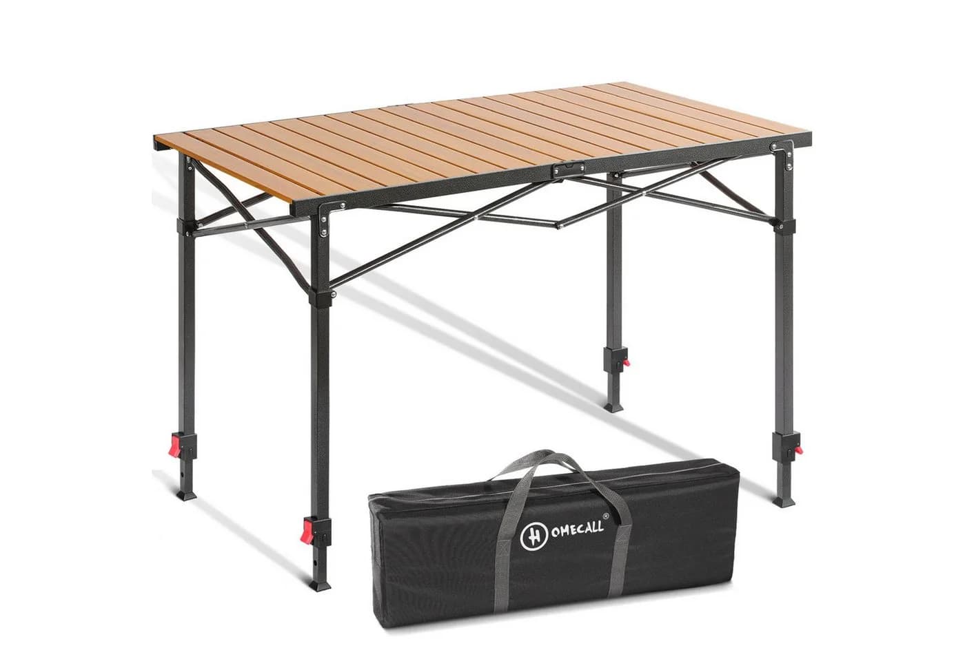 HOMECALL Klapptisch Campingtisch Höhenverstellbar Klappbar Balkontisch Gartentisch Tragbar - Bild 3