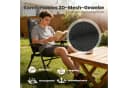 HOMECALL Gartenstuhl Hochlehner Campingstuhl 2 St. Schwarz 5-Fach Verstellbar Bild 5