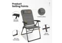 HOMECALL Campingstuhl Klappstuhl 2er Set Grau Verstellbare Rückenlehne Bild 4