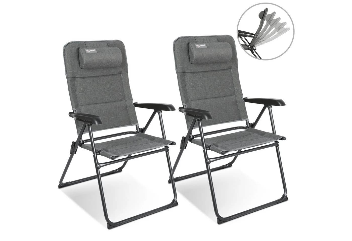 HOMECALL Campingstuhl 2er Set UV-beständig Klappstuhl mit verstellbarer Lehne - Bild 2