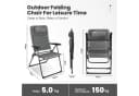HOMECALL Campingstuhl 2er Set UV-beständig Klappstuhl mit verstellbarer Lehne Bild 4