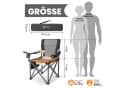 HOMECALL XXL Campingstuhl Gepolstert Schwarz 360kg Belastbar Bild 1