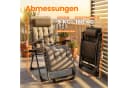 HOMECALL Gartenliege Klappbar Grau Zero Gravity Bild 1