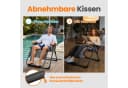 HOMECALL Gartenliege Klappbar Grau Zero Gravity Bild 5