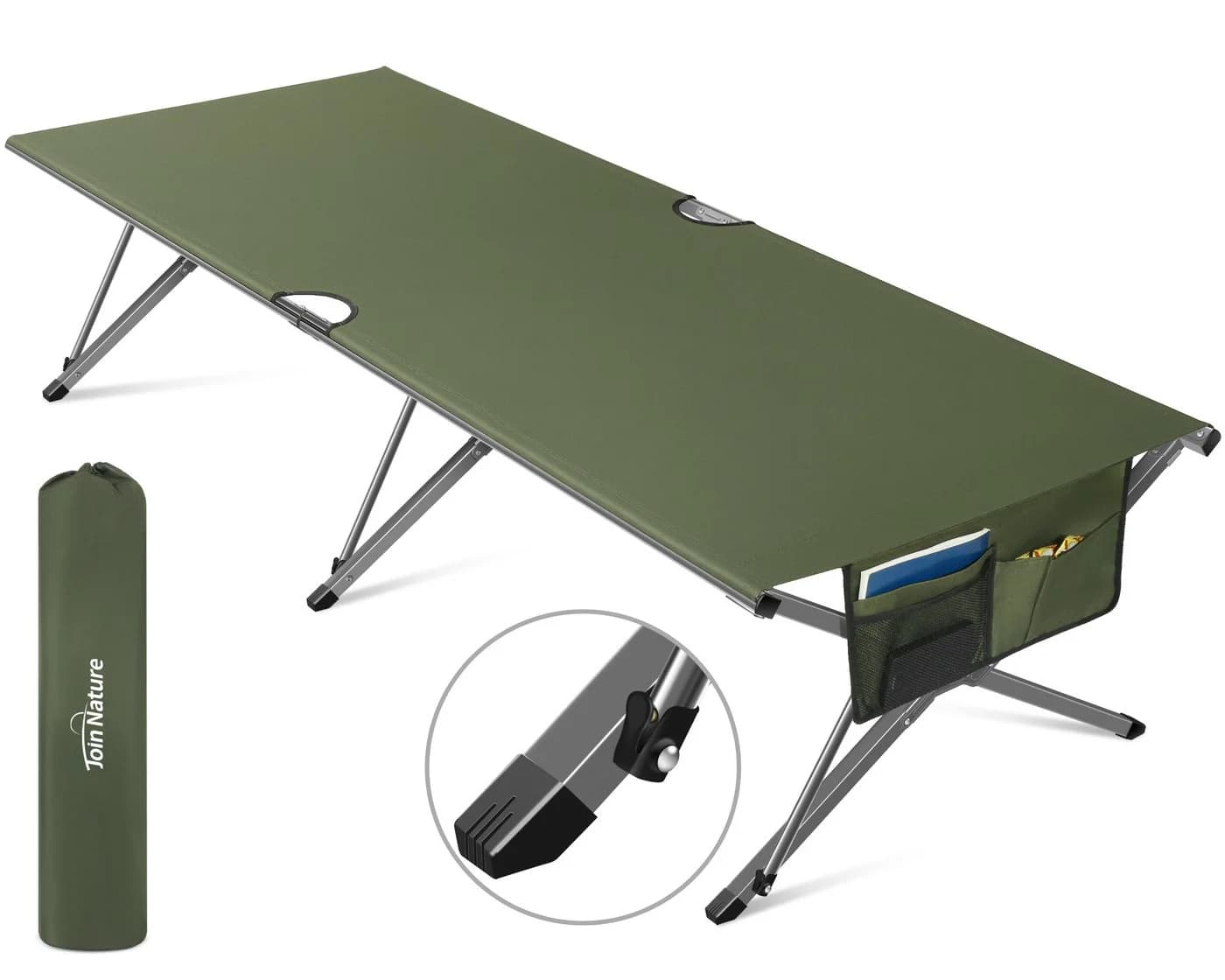HOMECALL Feldbett Klappbar Campingbett Klappbett Karpfenliege XXL Campingliege - Bild 2