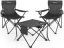 HOMECALL Campingstuhl und Tisch Set Schwarz Klappbar Bild 2