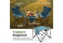 HOMECALL Campingstuhl und Tisch Set Blau Klappbar Bild 4