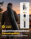 HOMECALL Campingstuhl Hochlehner Grau mit Lendenwirbelstütze Bild 5