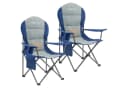 HOMECALL Campingstuhl Hochlehner 110cm Blau mit Lendenwirbelstütze Bild 2
