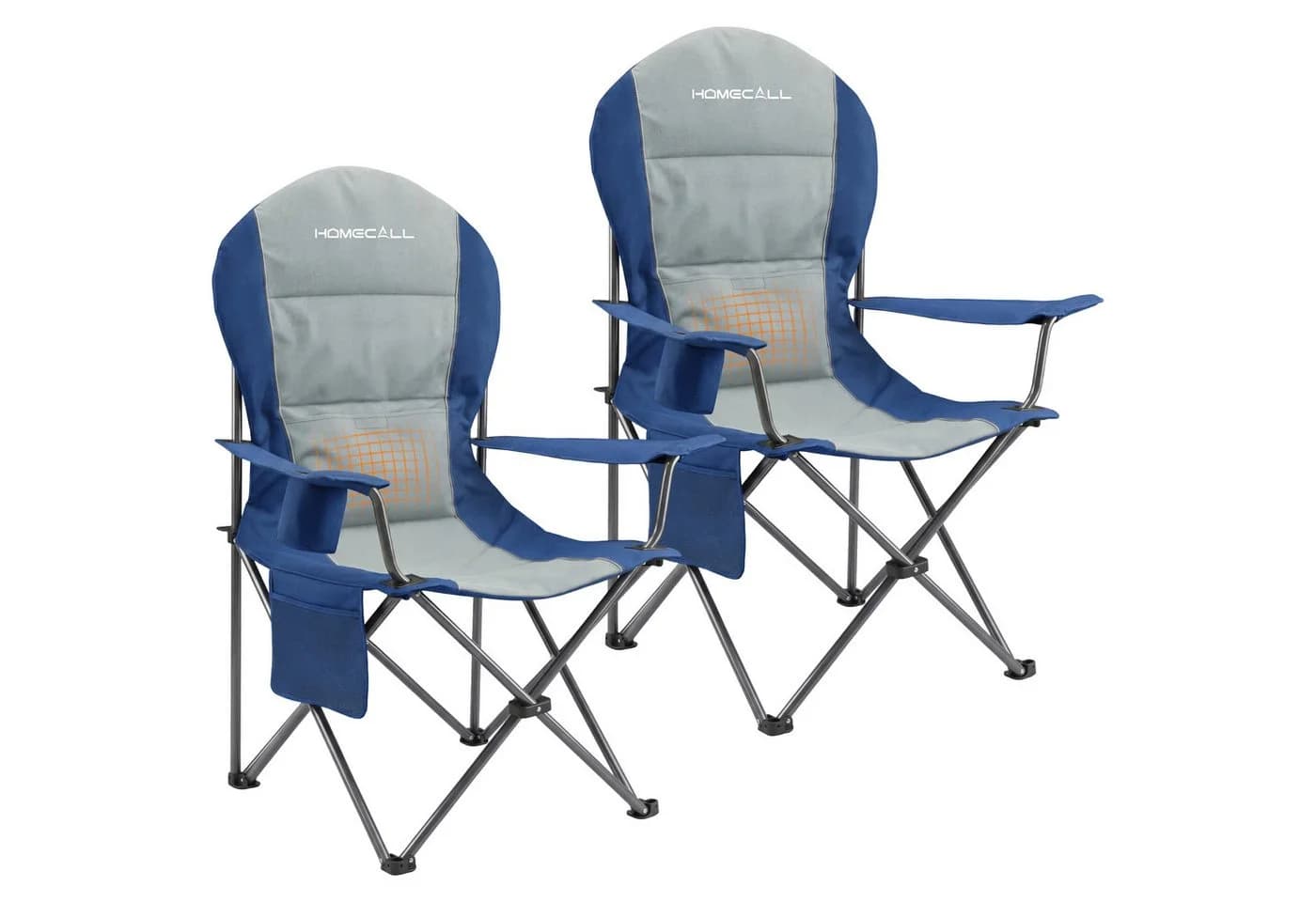 HOMECALL Campingstuhl Hochlehner 110cm Blau mit Lendenwirbelstütze - Bild 2