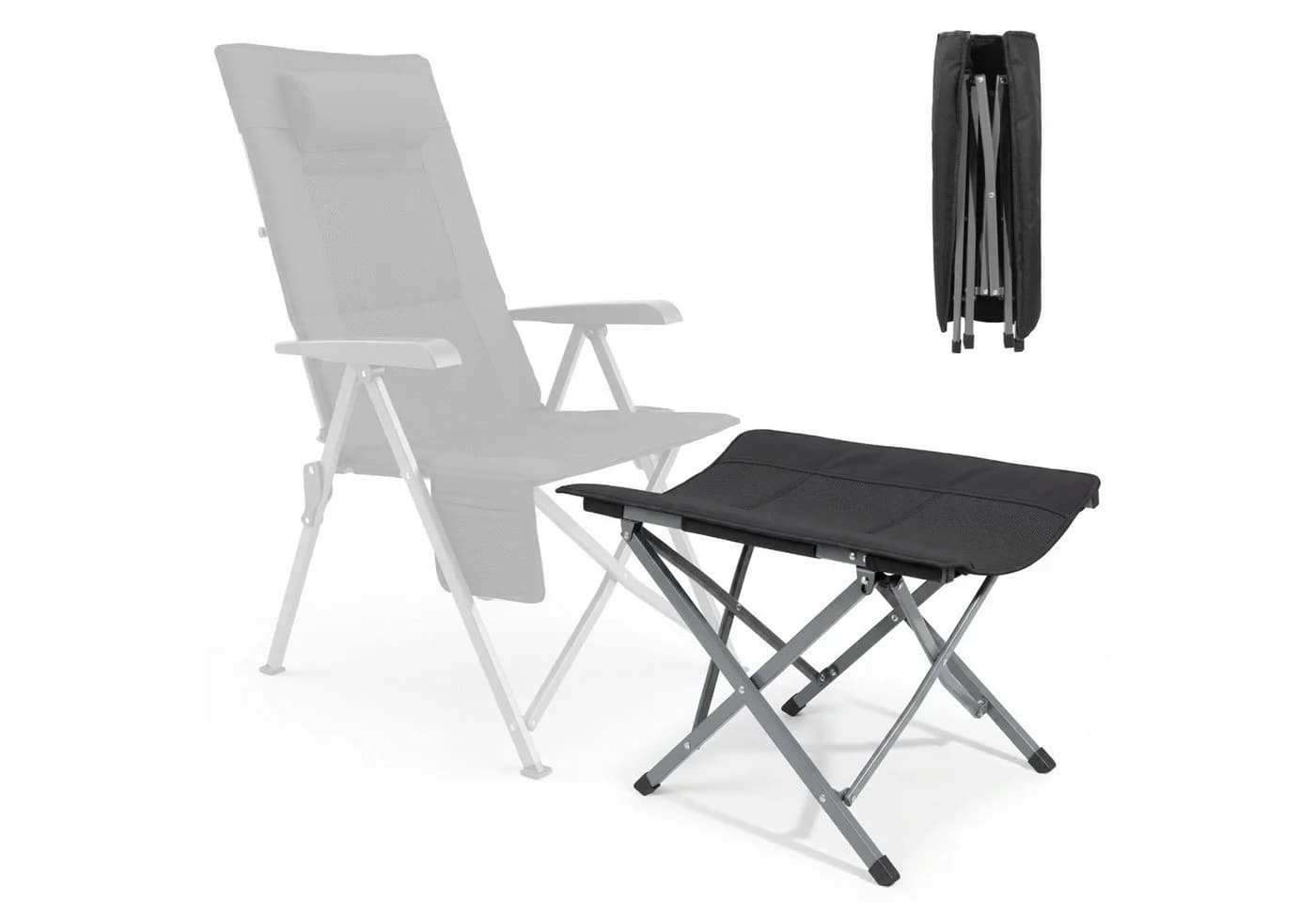 HOMECALL Klappfußhocker Schwarz Metall 3D-Netzgewebe - Bild 2