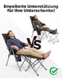 HOMECALL Klappfußhocker Schwarz Metall 3D-Netzgewebe Bild 3