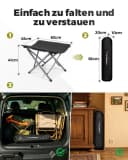 HOMECALL Klappfußhocker Schwarz Metall 3D-Netzgewebe Bild 4