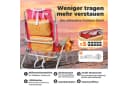 HOMECALL Klappstuhl Strandstuhl Rosa Aluminium Bild 4