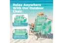 HOMECALL Klappstuhl Strandstuhl 2er Set Aluminium Klappbar Mint Ozean Bild 5