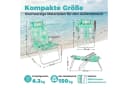 HOMECALL Klappstuhl Strandstuhl Aluminium 5-fach verstellbar Mint Bild 1