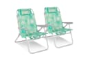 HOMECALL Klappstuhl Strandstuhl Aluminium 5-fach verstellbar Mint Bild 2