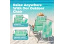 HOMECALL Klappstuhl Strandstuhl Aluminium 5-fach verstellbar Mint Bild 4