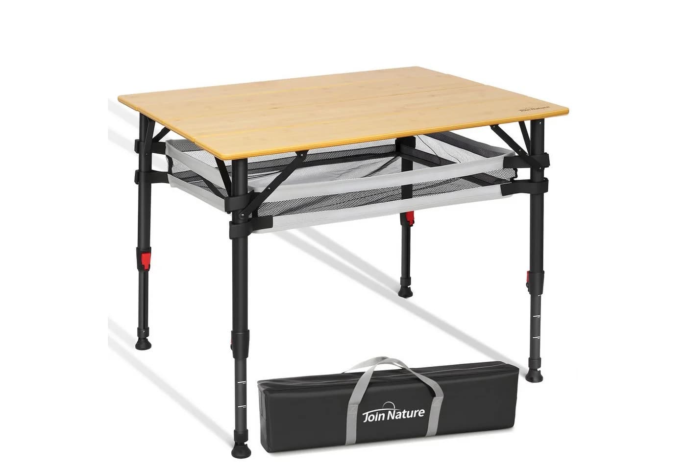 HOMECALL Klapptisch Bambus Camping-Tisch höhenverstellbar - Bild 2