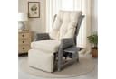 HOMECALL Rattanstuhl Gartensessel Liegestuhl wetterfest beige/grau Bild 2