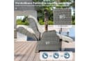 HOMECALL Rattanstuhl Gartensessel Liegestuhl wetterfest beige/grau Bild 3