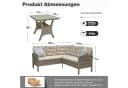HOMECALL Gartenlounge-Set 5-tlg. Beige/Grau Poly Rattan Bild 1