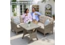HOMECALL Gartenlounge-Set 5-tlg. Beige/Grau Poly Rattan Bild 3