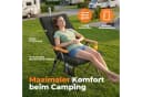 HOMECALL Campingstuhl Faltbar Hochlehner Grau 4-fach Verstellbar Bild 3