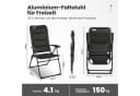 HOMECALL Klappstuhl Gartenstühle hochlehner Luxus campingstuhle bis 150 kg Gepolstert (Set, 2 St) Bild 1