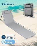 HOMECALL Strandmatte klappbar mit verstellbarer Rückenlehne grün Bild 1